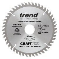 Trend CSB/16248 Wood Sawblade 162X20X48TX1.8 £19.95
